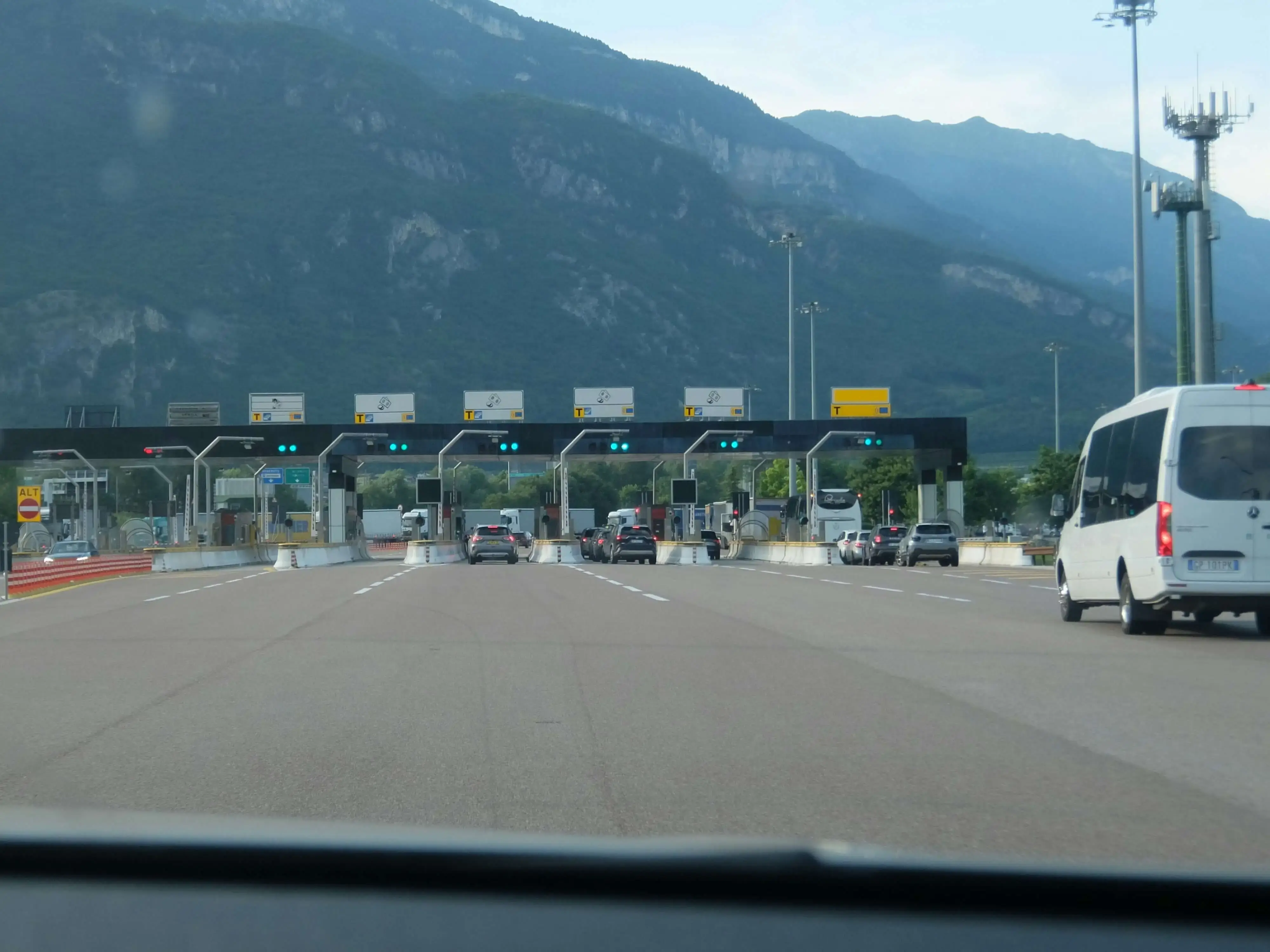 Toll plaza operated on a highway